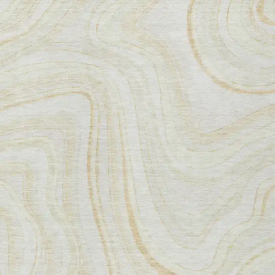 Ivory Beige And Tan Abstract Washable Indoor Outdoor Area Rug Photo 4