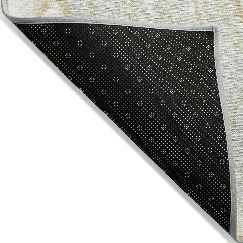 Ivory Beige And Tan Abstract Washable Indoor Outdoor Area Rug Photo 2