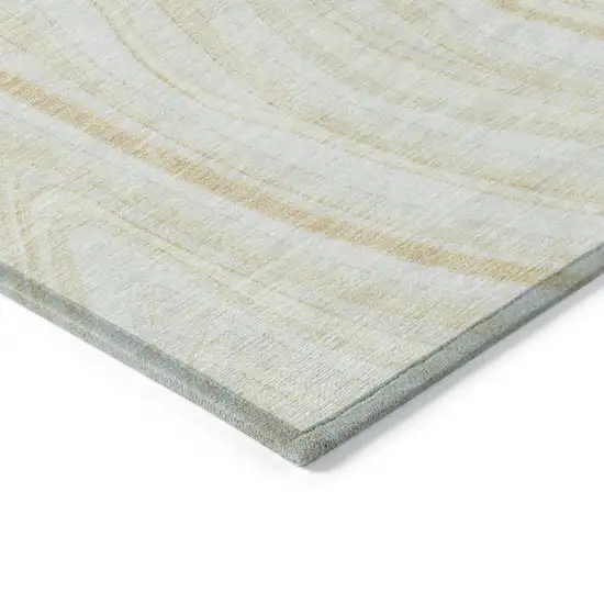 Ivory Beige And Tan Abstract Washable Indoor Outdoor Area Rug Photo 3