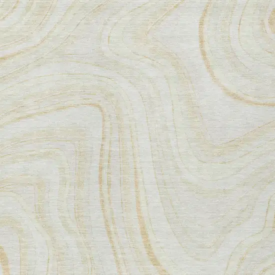 Ivory Beige And Tan Abstract Washable Indoor Outdoor Area Rug Photo 4