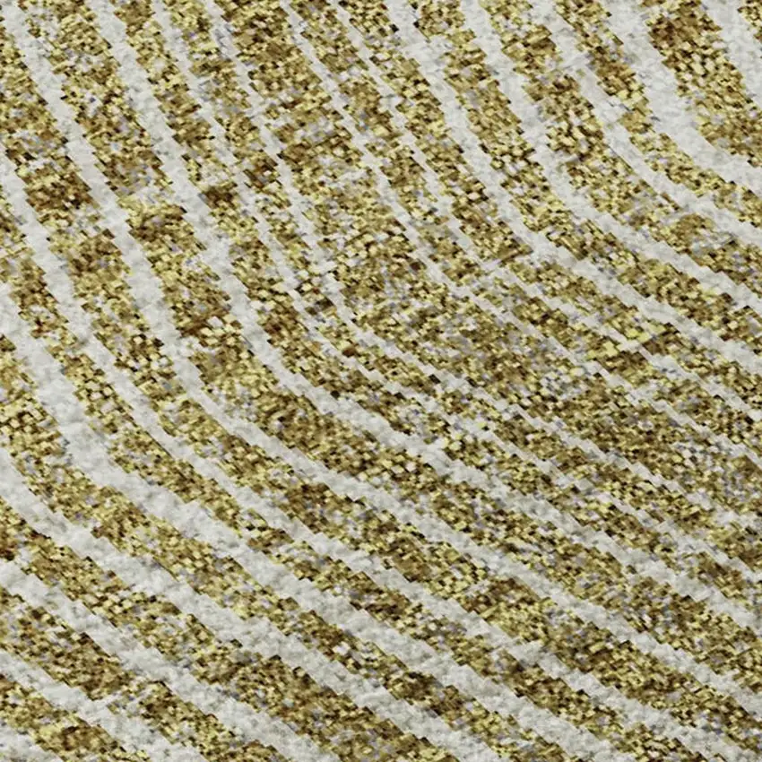 Ivory Beige And Tan Geometric Washable Area Rug With UV Protection Photo 3