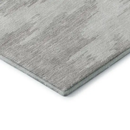 Ivory Beige And Taupe Abstract Washable Area Rug With UV Protection Photo 7