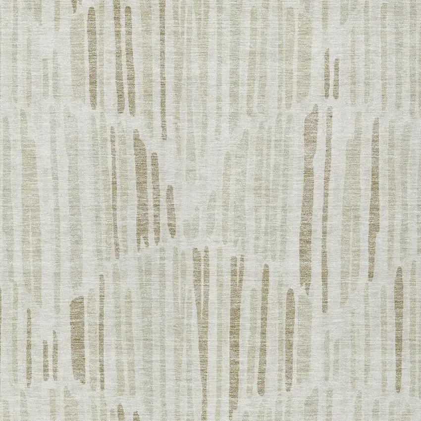 Ivory Beige And Taupe Abstract Washable Indoor Outdoor Area Rug Photo 5