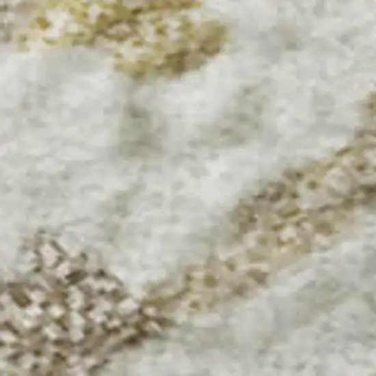 Ivory Beige And Taupe Striped Washable Area Rug With UV Protection Photo 2