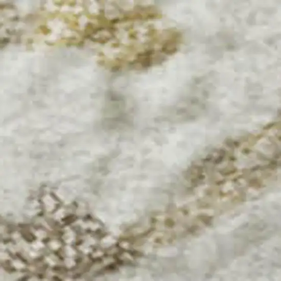 Ivory Beige And Taupe Striped Washable Area Rug With UV Protection Photo 2