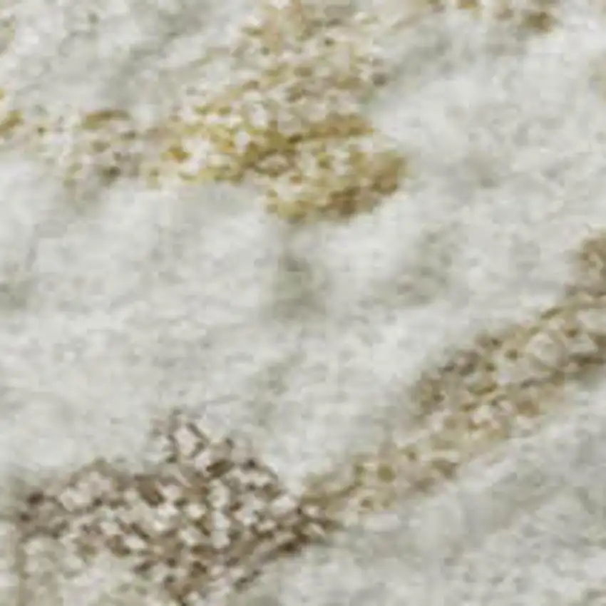 Ivory Beige And Taupe Striped Washable Area Rug With UV Protection Photo 3