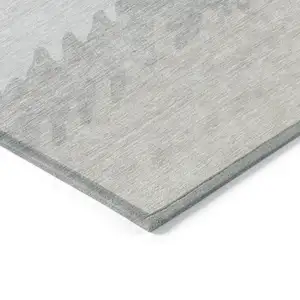 Photo of Ivory Beige And Taupe Striped Washable Indoor Outdoor Area Rug