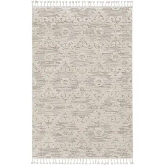 Ivory Chevron Area Rug Photo 2