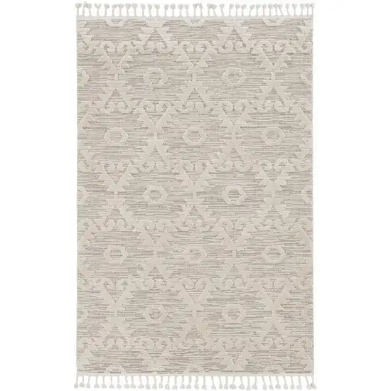 Ivory Chevron Area Rug Photo 2