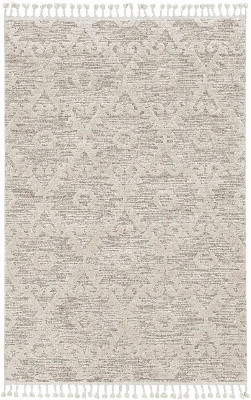 Ivory Chevron Area Rug Photo 2