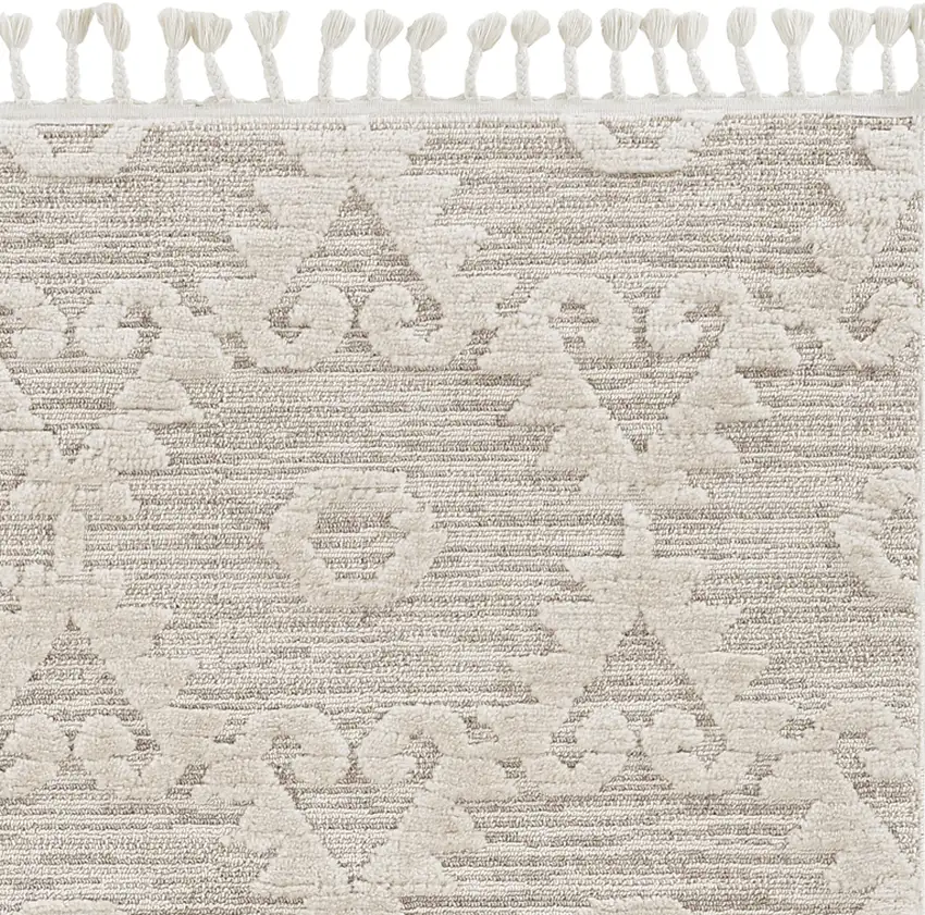 Ivory Chevron Area Rug Photo 6