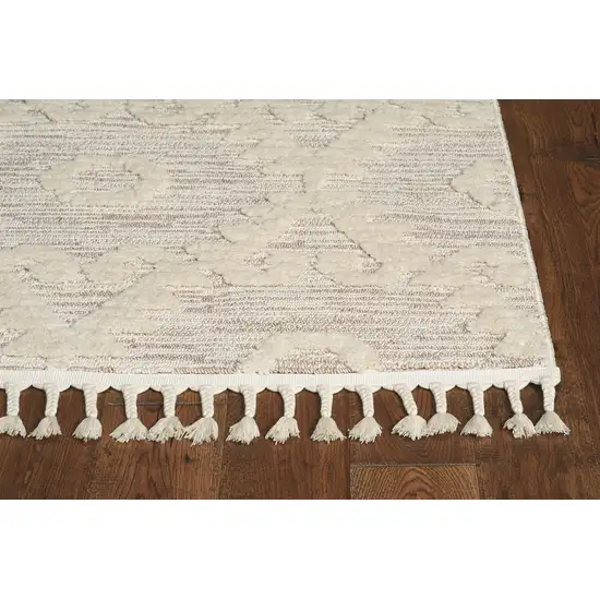 Ivory Chevron Area Rug Photo 4