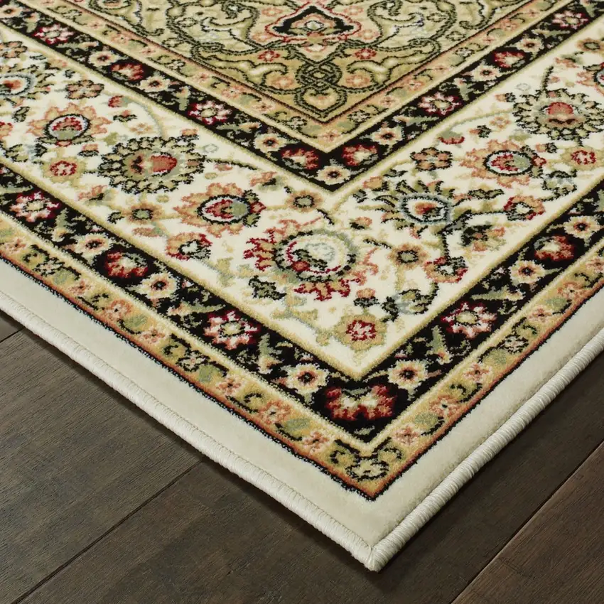 8' Beige And Ivory Runner Rug Photo 6