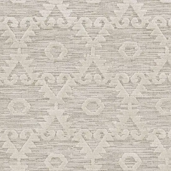 Ivory Beige Diamond Area Rug Photo 4