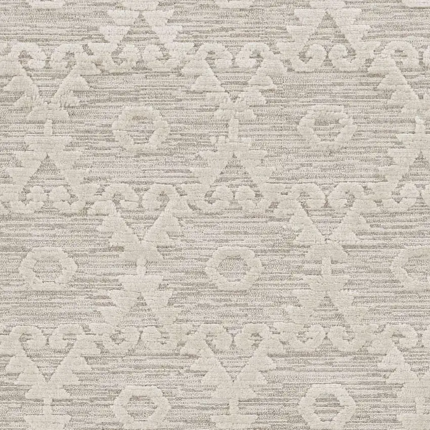 Ivory Beige Diamond Area Rug Photo 4
