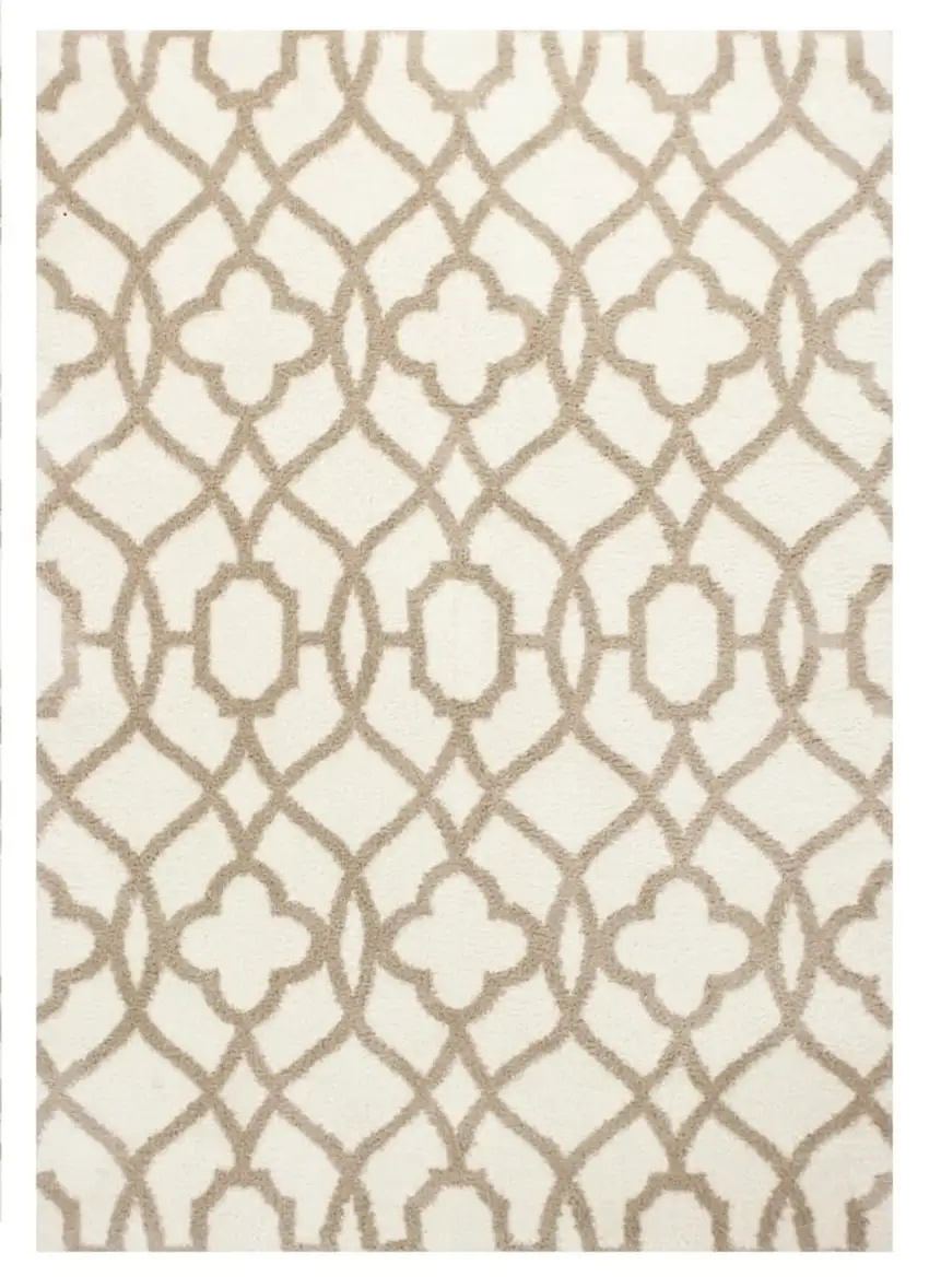 Beige and Ivory Area Rug Photo 1