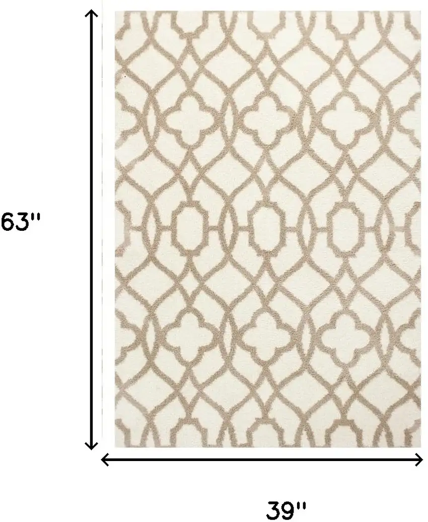 Beige and Ivory Area Rug Photo 3