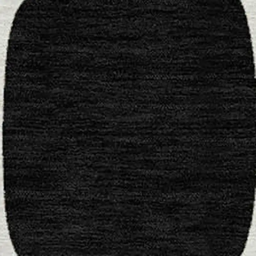 Ivory Black And Beige Geometric Washable Indoor Outdoor Area Rug Photo 3