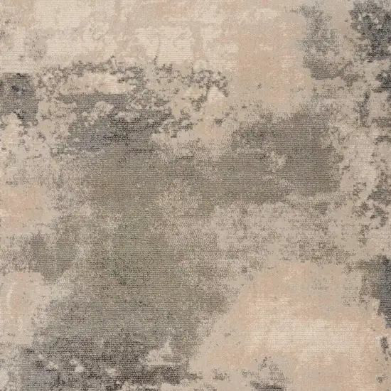 Ivory Black And Gray Abstract Non Skid Area Rug Photo 2