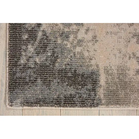 Ivory Black And Gray Abstract Non Skid Area Rug Photo 9