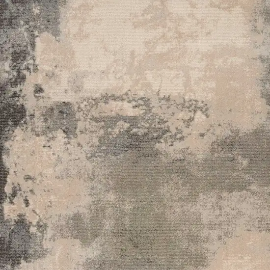 Ivory Black And Gray Abstract Non Skid Area Rug Photo 6