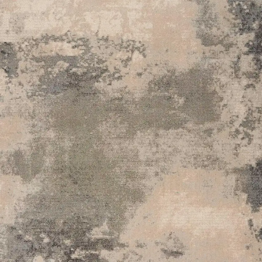 Ivory Black And Gray Abstract Non Skid Area Rug Photo 3