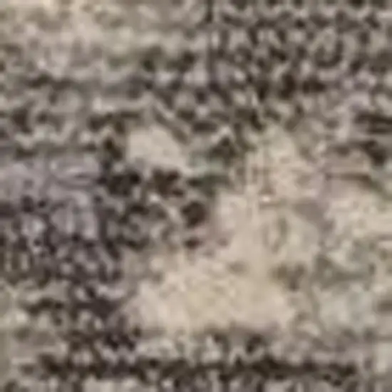 Ivory Black And Gray Abstract Non Skid Area Rug Photo 3