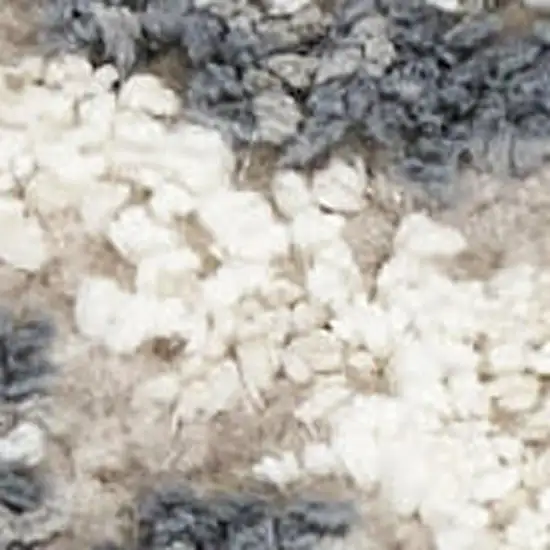 Ivory Black And Gray Floral Distressed Non Skid Area Rug Photo 3