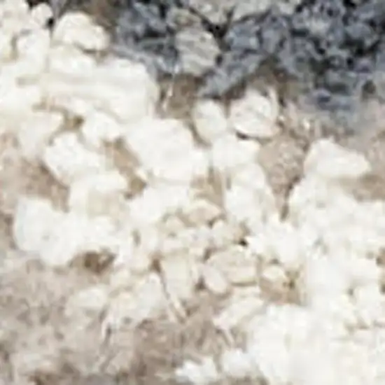Ivory Black And Gray Floral Distressed Non Skid Area Rug Photo 3