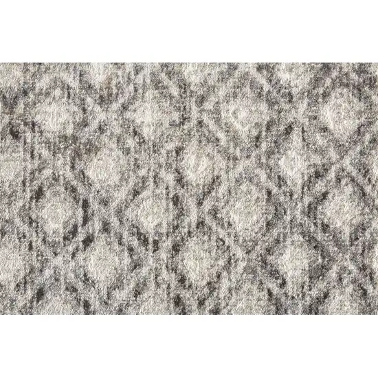 Ivory Black And Taupe Abstract Stain Resistant Area Rug Photo 9