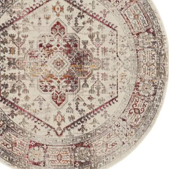 Ivory Black and Gray Abstract Non Skid Area Rug Photo 6