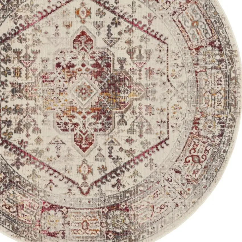 Ivory Black and Gray Abstract Non Skid Area Rug Photo 6