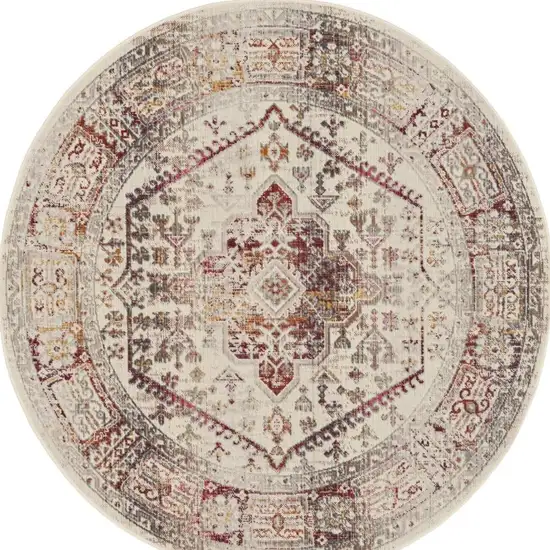 Ivory Black and Gray Abstract Non Skid Area Rug Photo 1