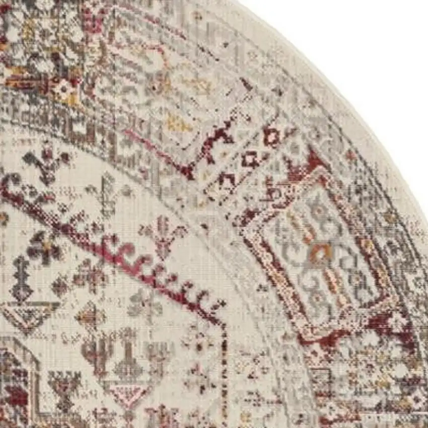 Ivory Black and Gray Abstract Non Skid Area Rug Photo 3