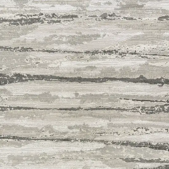 Ivory Black and Gray Abstract Non Skid Area Rug Photo 6