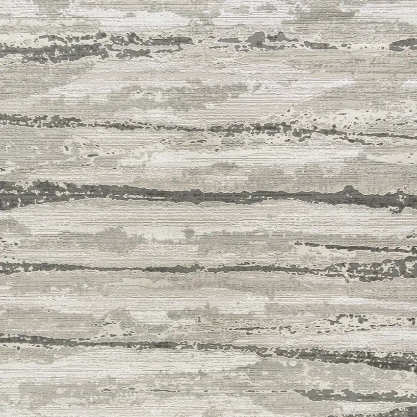 Ivory Black and Gray Abstract Non Skid Area Rug Photo 6