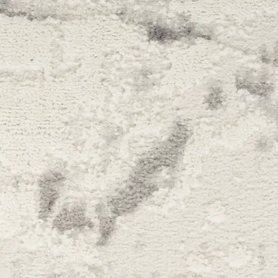 Ivory Black and Gray Abstract Non Skid Area Rug Photo 2