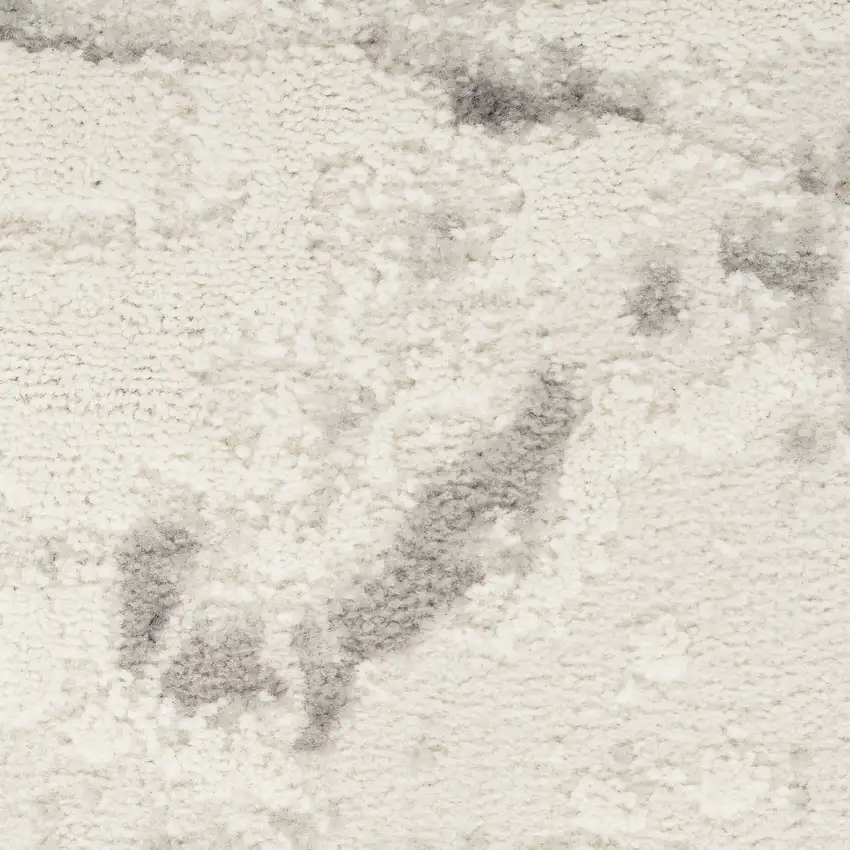 Ivory Black and Gray Abstract Non Skid Area Rug Photo 2