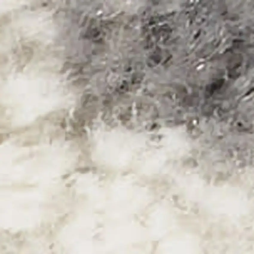 Ivory Black and Gray Abstract Non Skid Area Rug Photo 4