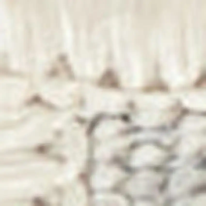 Ivory Black and Gray Abstract Non Skid Area Rug Photo 4