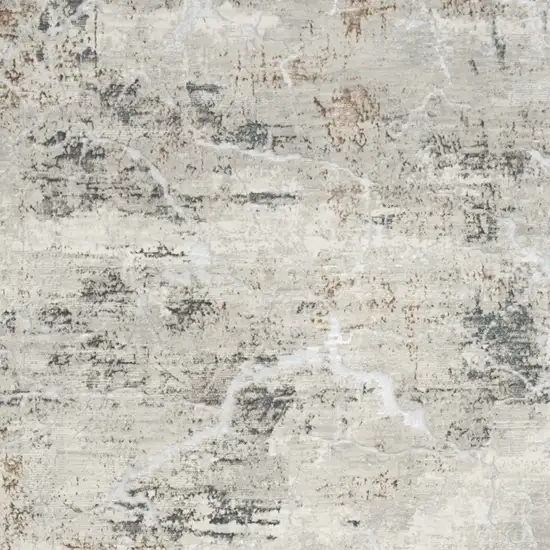 Ivory Black and Gray Abstract Non Skid Area Rug Photo 4