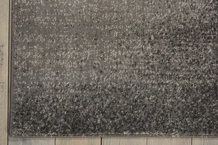 Ivory Black and Gray Botanical Leaves Non Skid Area Rug Photo 8