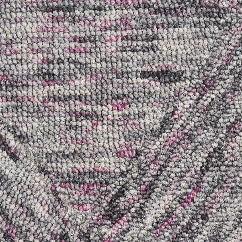 Ivory Black and Gray Wool Geometric Area Rug Photo 3