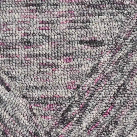 Ivory Black and Gray Wool Geometric Area Rug Photo 3