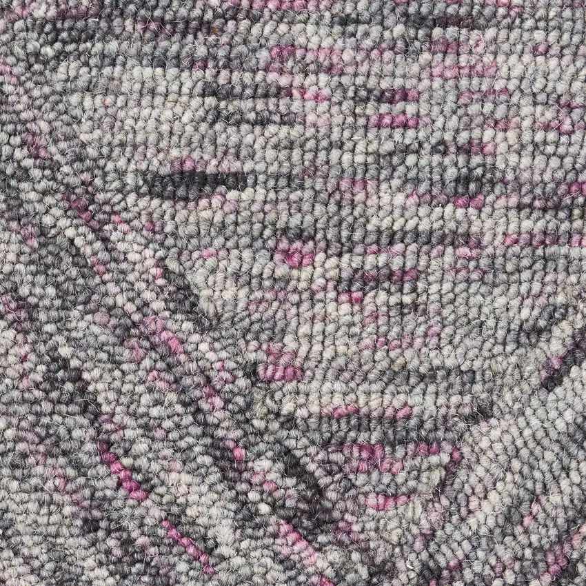 Ivory Black and Gray Wool Geometric Area Rug Photo 4