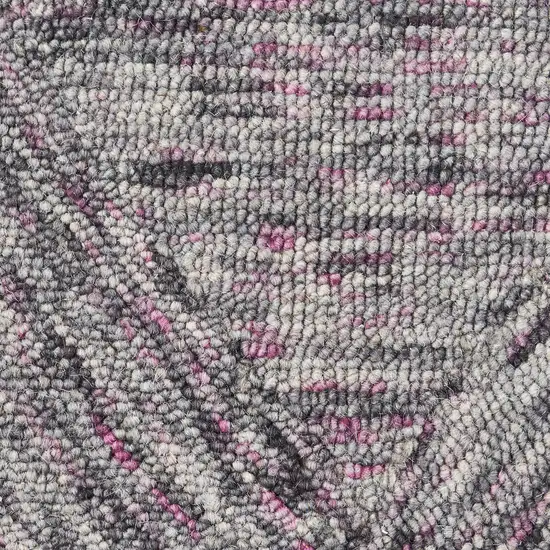 Ivory Black and Gray Wool Geometric Area Rug Photo 4