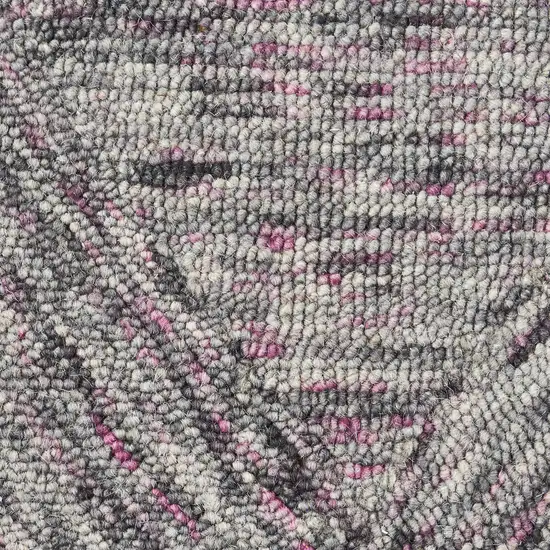 Ivory Black and Gray Wool Geometric Area Rug Photo 4