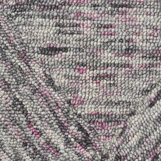 Ivory Black and Gray Wool Geometric Area Rug Photo 4