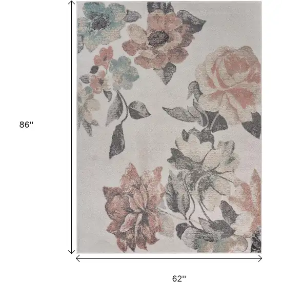 Pink And Ivory Area Rug Photo 3