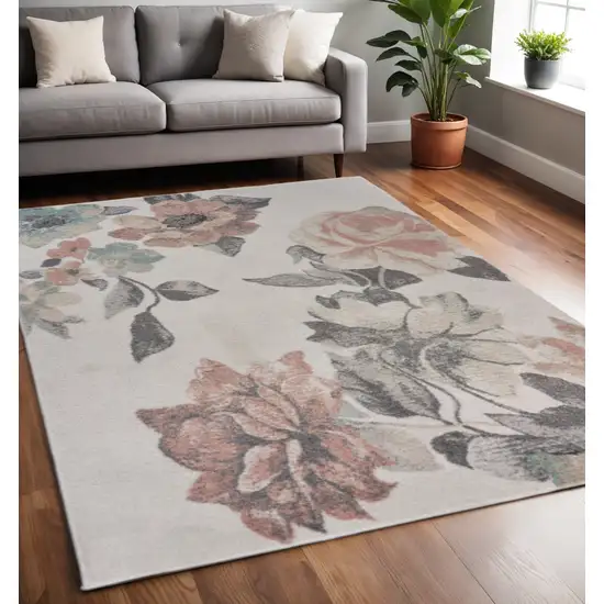 Pink And Ivory Area Rug Photo 1